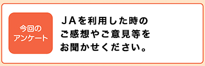 ＪＡを利用した時のご感想やご意見等をお聞かせください。